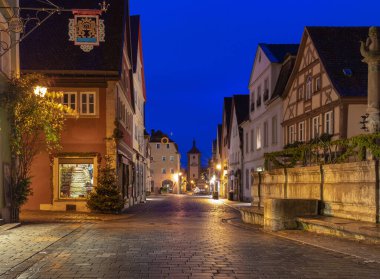 Rothenburg ob der Tauber. Eski ünlü ortaçağ şehri.