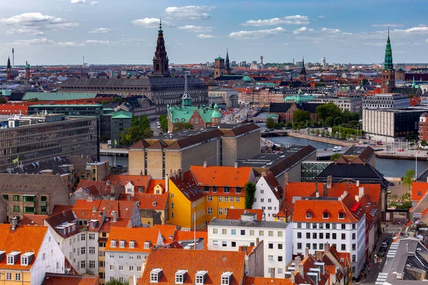 Kopenhaga. Widok z powietrza na miasto. — Zdjęcie stockowe