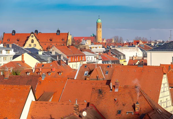 Bamberg. Vista aérea de la ciudad por la noche . —  Fotos de Stock