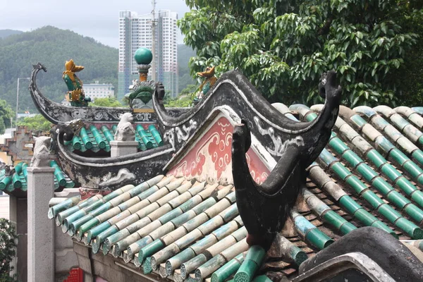 Çin eski tapınak çatısı