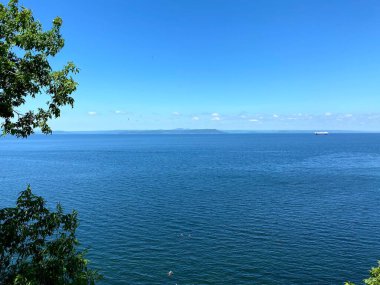 Deniz ve yeşillik. Harika bir kombinasyon.