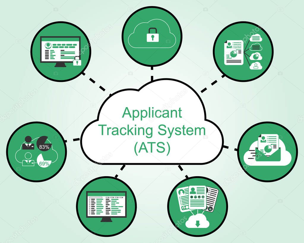 Applicant Tracking System (ATS) icons - Vector