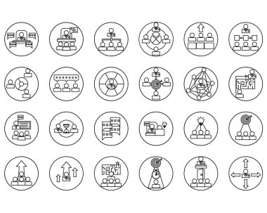 iyi patron satırı simgeleri için yumuşak beceriler