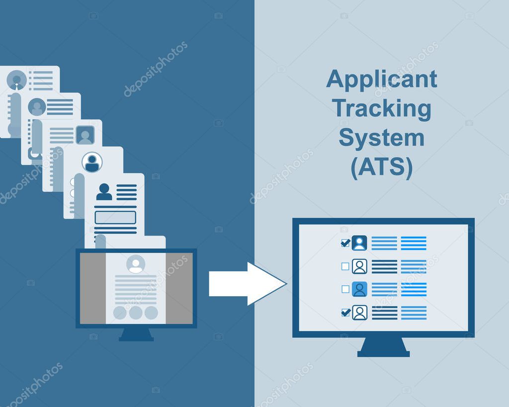 resumes transform with ATS (Applicant tracking system) vector