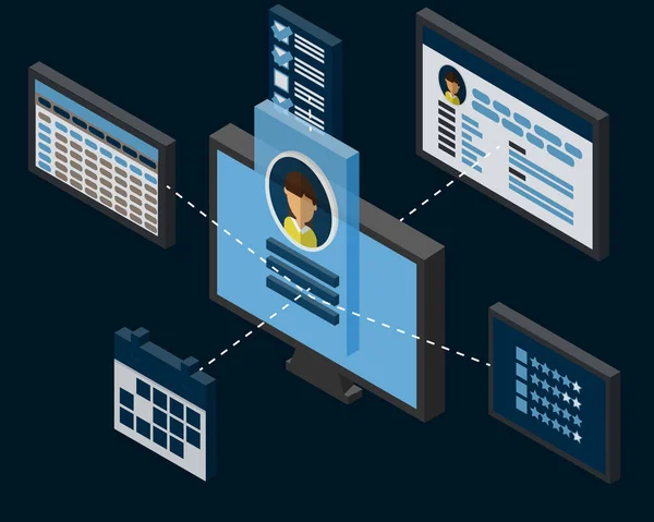 İnsan kaynakları veritabanı vektörü ile veri dönüştür