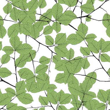 Yaprakları yaz yeşil tropikal orman parlak ruh Dikişsiz desen değil kırpılmış fashoin kumaş, duvar kağıdı kitap, kart vektör düzenlenebilir,