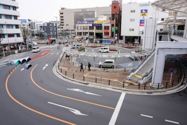 KAWAGOE, JAPON - Mart 2017: Edo Eski Kasabası. Bir sürü turist var..