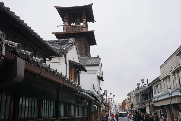 Kawagoe Japan March 2017 Edo Old Town Туристов Много — стоковое фото