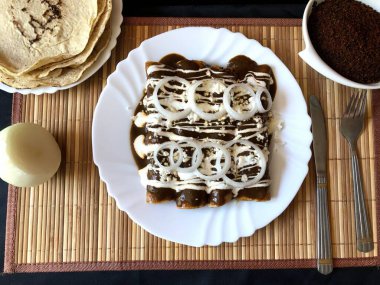 Meksika 'dan gelen güzel tortillalar.