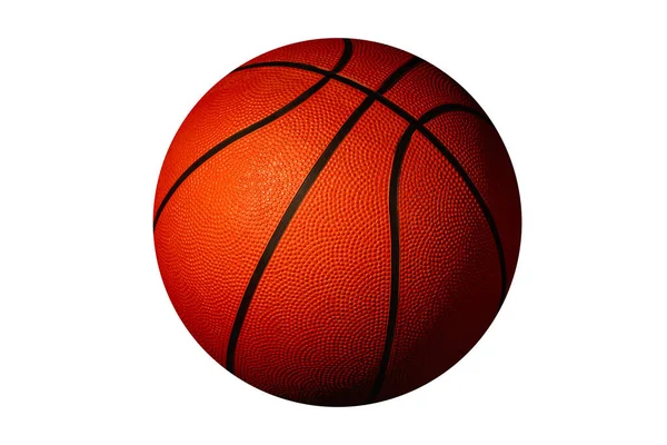 Basketbol, beyaz arka planda spor ve spor sembolü olarak izole edilmiştir. — Stok fotoğraf
