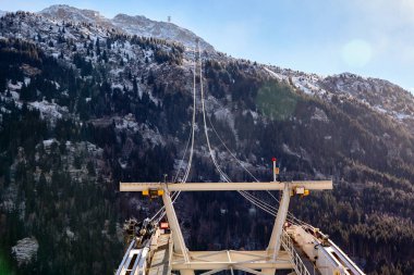 Kayak asansörü, Vaujany tatil köyü, Fransa