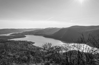 Fall in the Hudson valley between Breakneck ridge and Colds Spring clipart