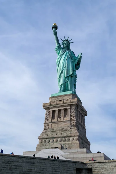 Statuia Libertății Dedicată Octombrie 1886 Este Una Dintre Cele Mai — Fotografie, imagine de stoc