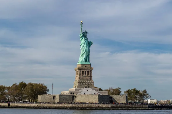 Estatua Libertad Dedicada Octubre 1886 Uno Los Iconos Más Famosos — Foto de Stock