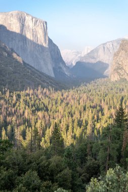 Yosemite Vadisi'nden panoramik manzaralı tünel görünümü açısından