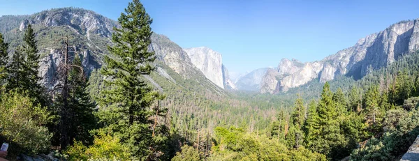 Vista Panorâmica Vale Yosemite Ponto Vista Panorâmico Vista Túnel — Fotografia de Stock