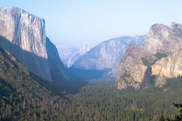 Vista Panorâmica Vale Yosemite Ponto Vista Panorâmico Vista Túnel — Fotografia de Stock