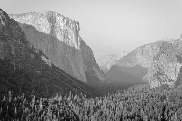 Panoramic View Yosemite Valley Scenic Tunnel View Viewpoint — Stock Photo, Image