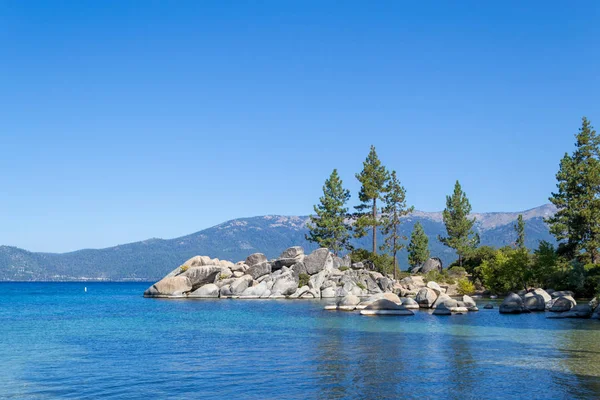 Lake Tahoe Freshwater Alpine Lake Located Sierra Nevada — Stock Photo, Image