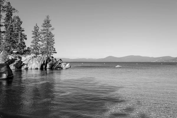 Lake Tahoe Freshwater Alpine Lake Located Sierra Nevada — Stock Photo, Image