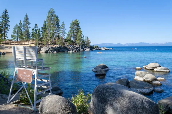 Lac Tahoe Est Lac Alpin Eau Douce Situé Dans Sierra — Photo