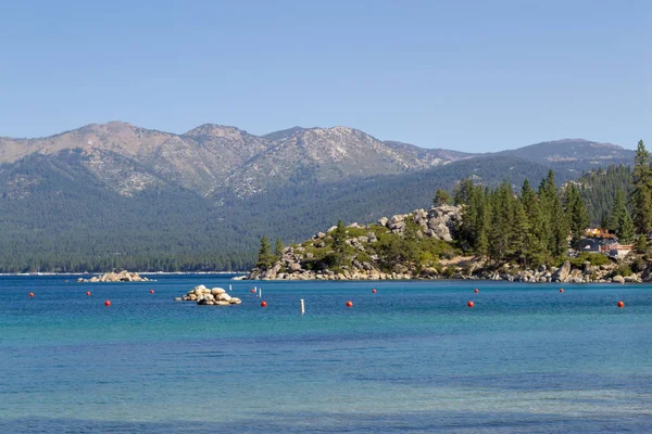 Lac Tahoe Est Lac Alpin Eau Douce Situé Dans Sierra — Photo