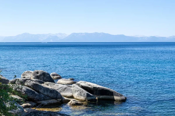 Lago Tahoe Lago Alpino Água Doce Localizado Serra Nevada — Fotografia de Stock