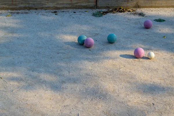 Bocce Est Jeu Origine Italienne Joué Europe Dans Nouveau Monde — Photo