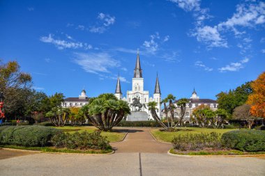 Jackson Square New Orleans (ABD) Ulusal tarihi dönüm noktası 1960 yılından bu yana olduğunu.