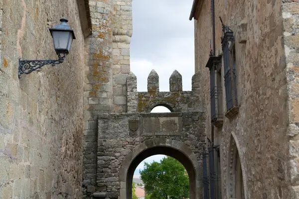 Smalle Straatjes Poort Van Santiago Trujillo Spanje — Stockfoto