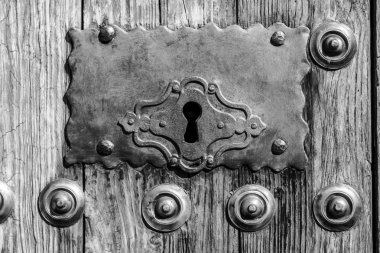 Caceres (İspanya eski bir kapı anahtar deliği)