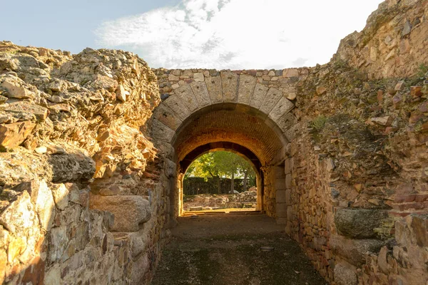 Den Romerska Amfiteatern Emerita Augusta Dagens Merida Spanien Invigdes — Stockfoto