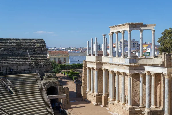 Den Romerska Teatern Merida Spanien Byggdes Det Första Århundradet — Stockfoto