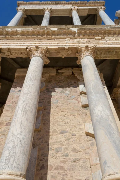 Roma Sındaki Merida Tiyatrosu Spanya Ilk Yüzyılda Inşa Edildi — Stok fotoğraf