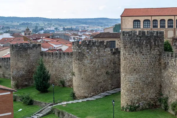 Muur Van Plasencia Spanje Werden Gebouwd Maanden 1197 — Stockfoto