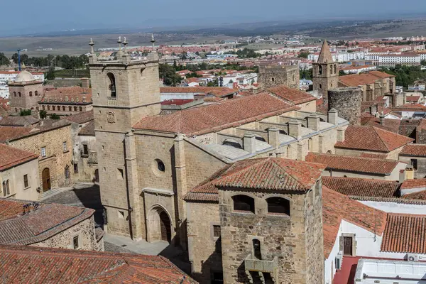 Vistas Del Centro Cáceres Desde Iglesia San Francisco Javier — Foto de Stock