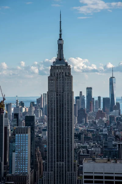 Ser sørover fra toppen av Manhattans sentrum (NYC, USA) ) – stockfoto