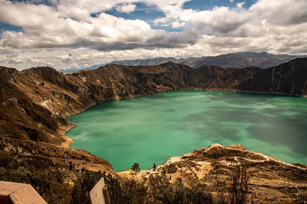 Der quilotoa vulkan in ecuador — Stockfoto