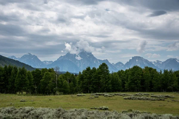 Pohoří Grand Teton z hlediska — Stock fotografie