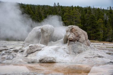 Yellowstone National 'ın eski sadık bölgesinde jeotermal özellikler 