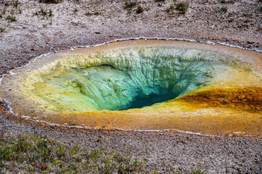 Yellowstone National 'ın eski sadık bölgesinde jeotermal özellikler 