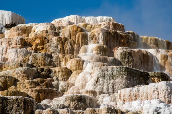 Minerva Terraces with its travertine deposits — Stock Photo, Image