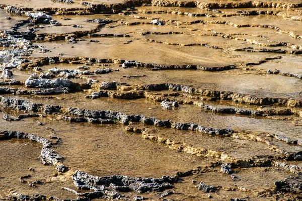 Depósitos Travertinos por Minerva Terrace — Fotografia de Stock