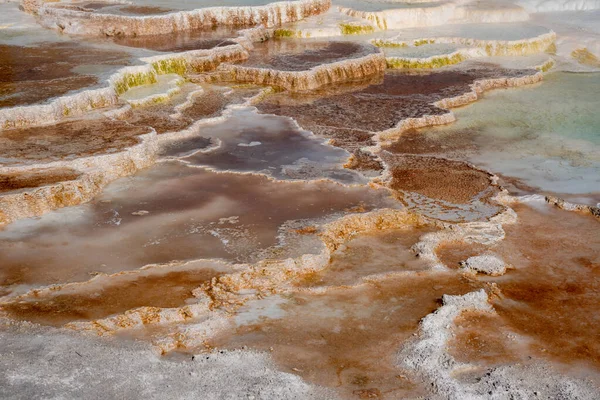 克利奥帕特拉梯田温泉产生的矿泉 — 图库照片
