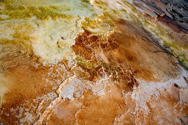 クレオパトラテラスの温泉によって生成される鉱物プール — ストック写真