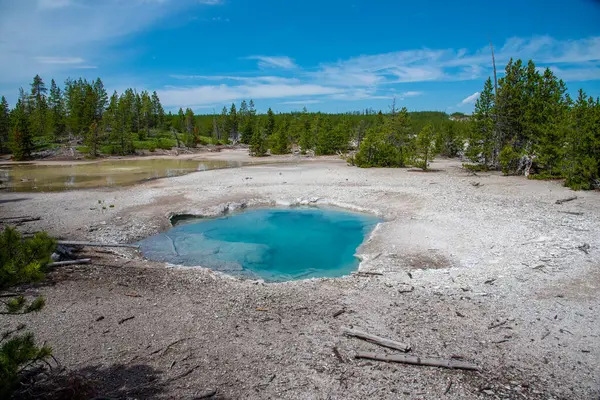 Característica geotérmica en la cuenca de géiseres Norris en Yellowstone Nationa — Foto de Stock