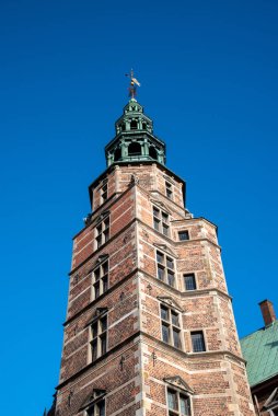 Kopenhag 'ın göbeğindeki Rosenborg Kalesi' nin manzarası (DK)
