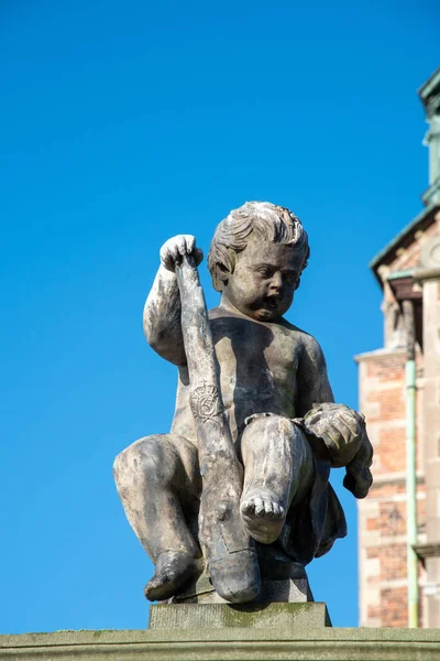 Escultura Castillo Rosenborg Corazón Copenhague — Foto de Stock