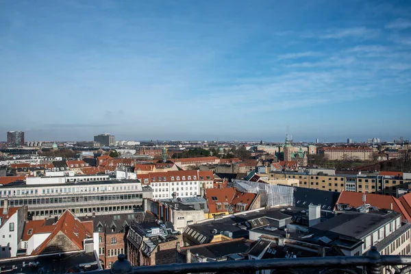 Uitzicht Kopenhagen Vanaf Top Van Ronde Toren — Stockfoto