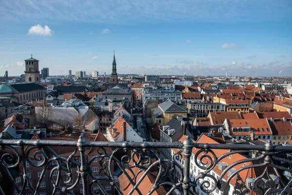 Uitzicht Kopenhagen Vanaf Top Van Ronde Toren — Stockfoto